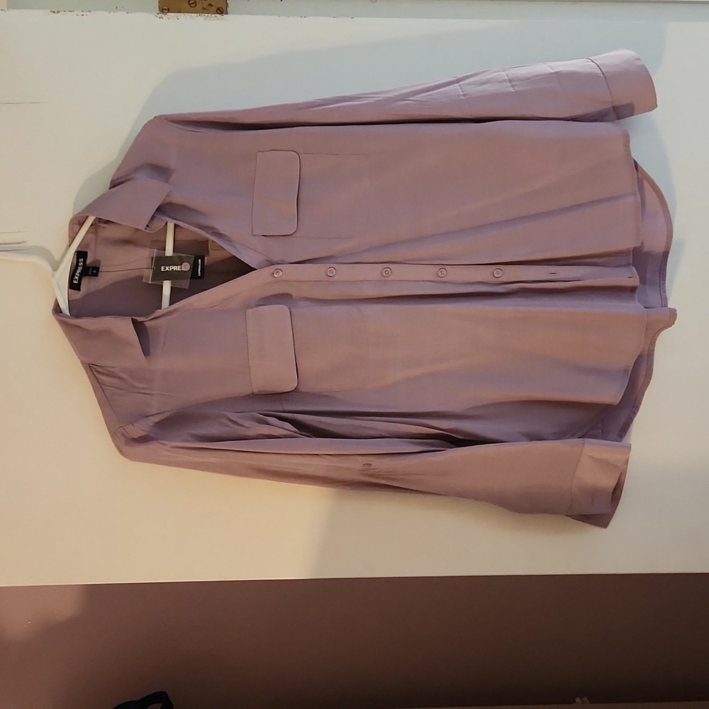 Express Long Sleeve Button Up. Size Small. Lavender.